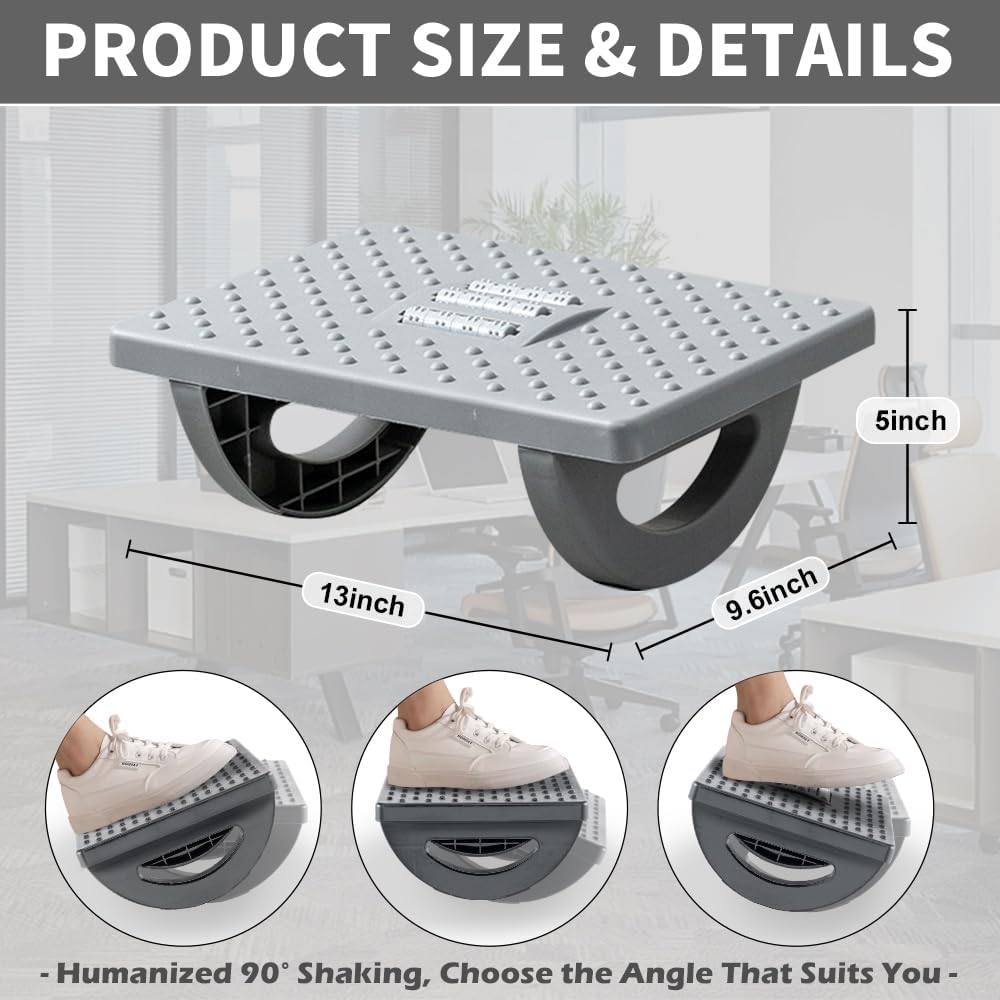 CasaZenith Foot Rest Under Desk at Work, Foot Stools for Under Office Desk