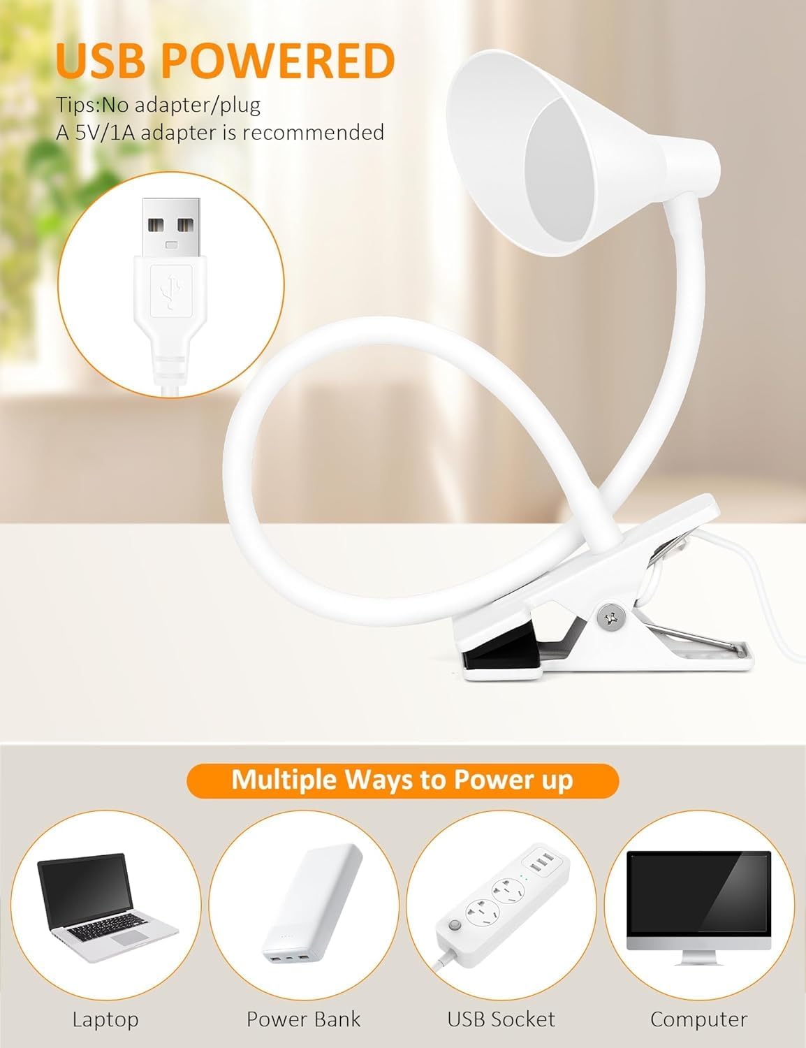 Clip on Light, Eye Care Reading Lights for Books in Bed 3 Color Modes & 10 Brightness Clip on Lamp Reading Book in Bed with Auto Timer, Reading Light for Bed Headboard Desk Bedside Dorm - Pink