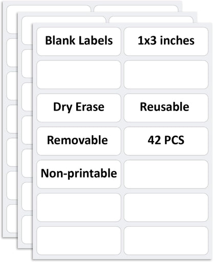 SVNOOC Multi-Use Label Stickers Dry Erase Sticky Notes, Labels for Storage Bin, Wall, Refrigerator, Home, Office, Classroom Use 4x6 inches (6 Pack)