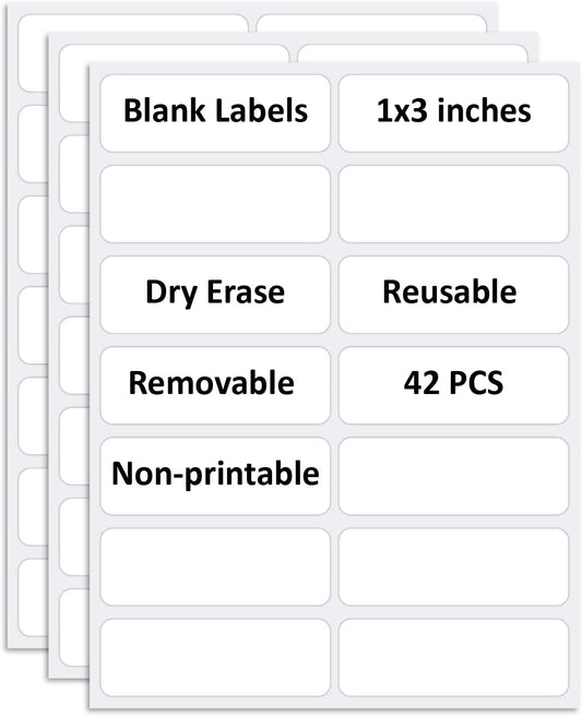 SVNOOC Multi-Use Label Stickers Dry Erase Sticky Notes, Labels for Storage Bin, Wall, Refrigerator, Home, Office, Classroom Use 4x6 inches (6 Pack)