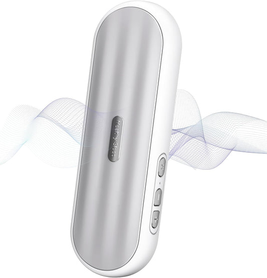 Private Bluetooth Speaker Under Pillow: Portable Bone Conduction Technology Sleep Aid with White Noise for Relaxation (White)