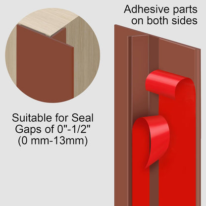 Benory T-Shaped Silicone Door Weather Stripping, Clear, 1.38" W x 20 ft | T-shaped design helps the seal stay in place on door frames while reducing drafts, energy loss, and outside noise