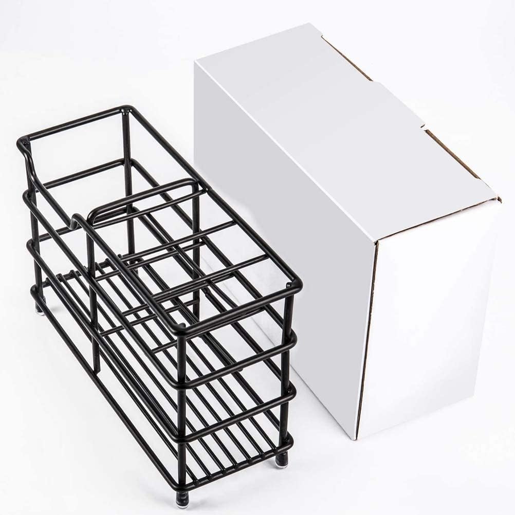 Toothbrush Holder for Bathrooms,Black | Stainless Steel 5 Slot