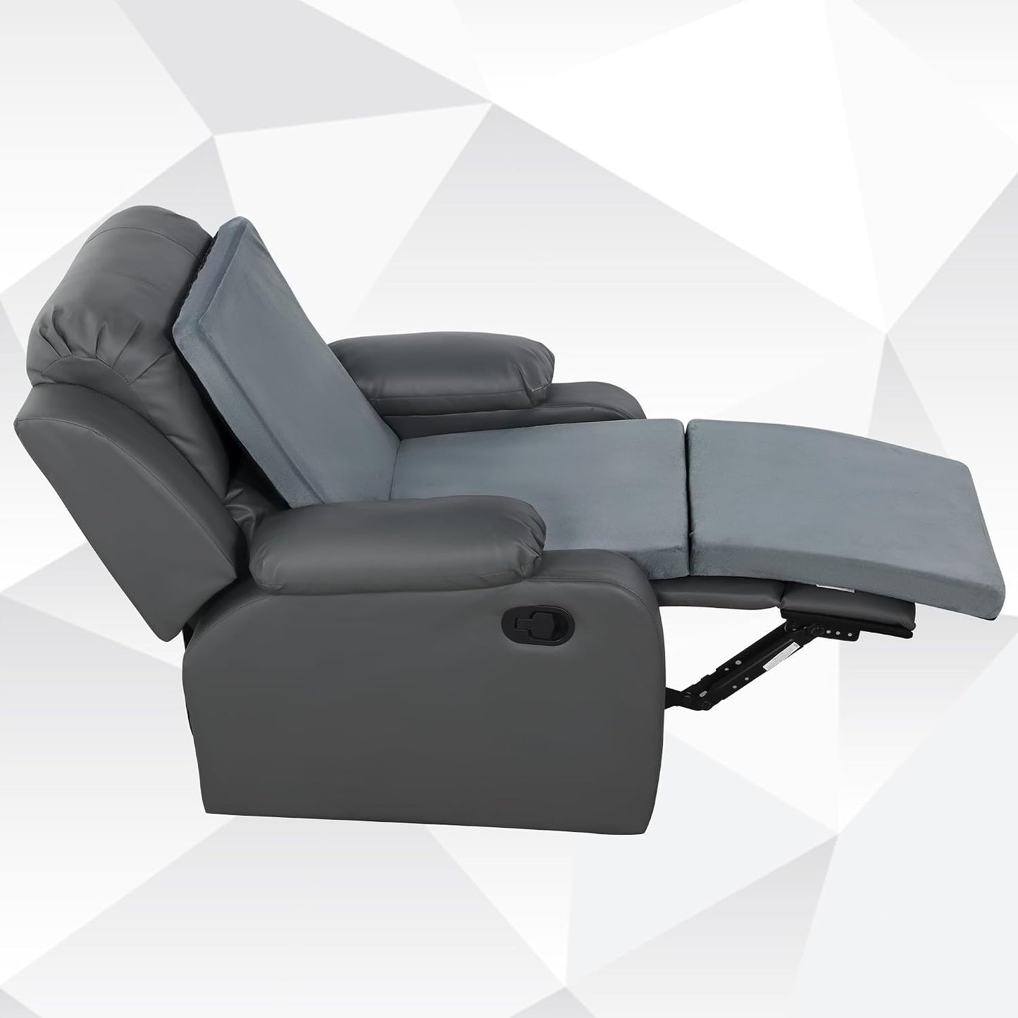 HOMBYS 3-in-1 Recliner Seat Cushion with Lumbar Support Pillow & Footrest, Multi-Functional Adjustable Height 2" to 6" for You to Choose, Non-Slip Foam Chair Cushion for Elderly, Brown
