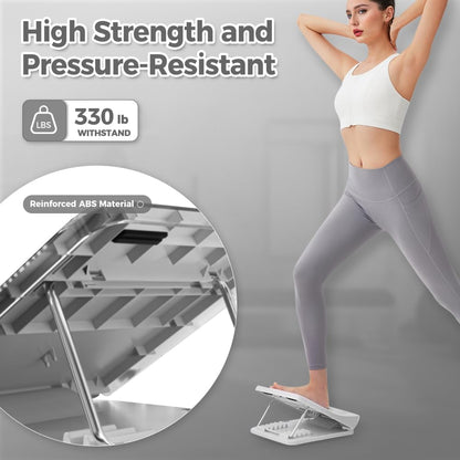 Keep Compact Slant Board for Calf Stretching, 5-Level Adjustable ABS Incline Board, Portable Foot Stretcher for Ankle Mobility, Yoga & Home Fitness, Women Teens Beginners