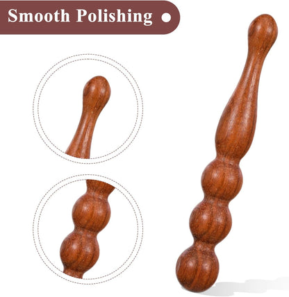 2Pcs Sandalwood Acupressure Pen, Relaxing Body Hand & Foot | Acupuncture Pen Massage Tool, Reflexology Wooden Foot Massager Roller, Pressure Point Stick Tool