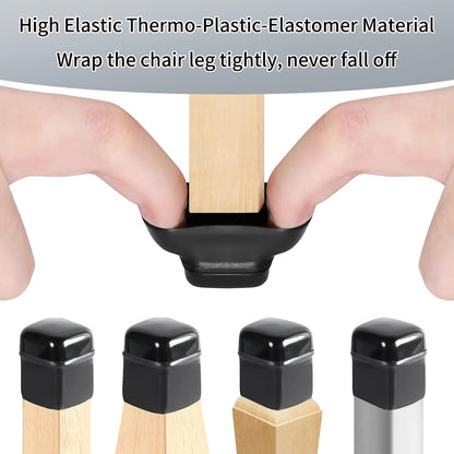 Ezprotekt Chair Leg Sliders for Carpet, 24 Pcs Square Chair Glides for Carpet, Carpet Furniture Pads Stool Leg Protectors Caps, Carpet Furniture Glides Quickly and Easily (L Fit:1" - 1.4")