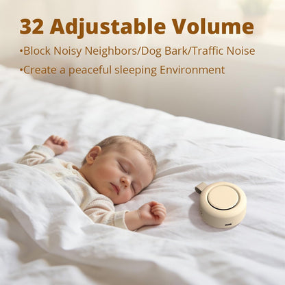 Portable Sound Machine Battery White Noise Machine Baby Shushing Sleep Machine with 30 Soothing Sounds for Baby Kids Adults Pets 4 Timers Memory Function Pink Noise Machine for Home Travel Office