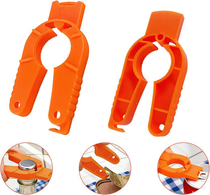 KTOJOY Can and Bottle Opener Multi Function, 3 Pack Plastic Bottle Opener for Arthritic Hands, Seniors and Weak Hands, Easy Grip Jar Lid Opener for Kitchen, Camping (Blue, Orange, White)
