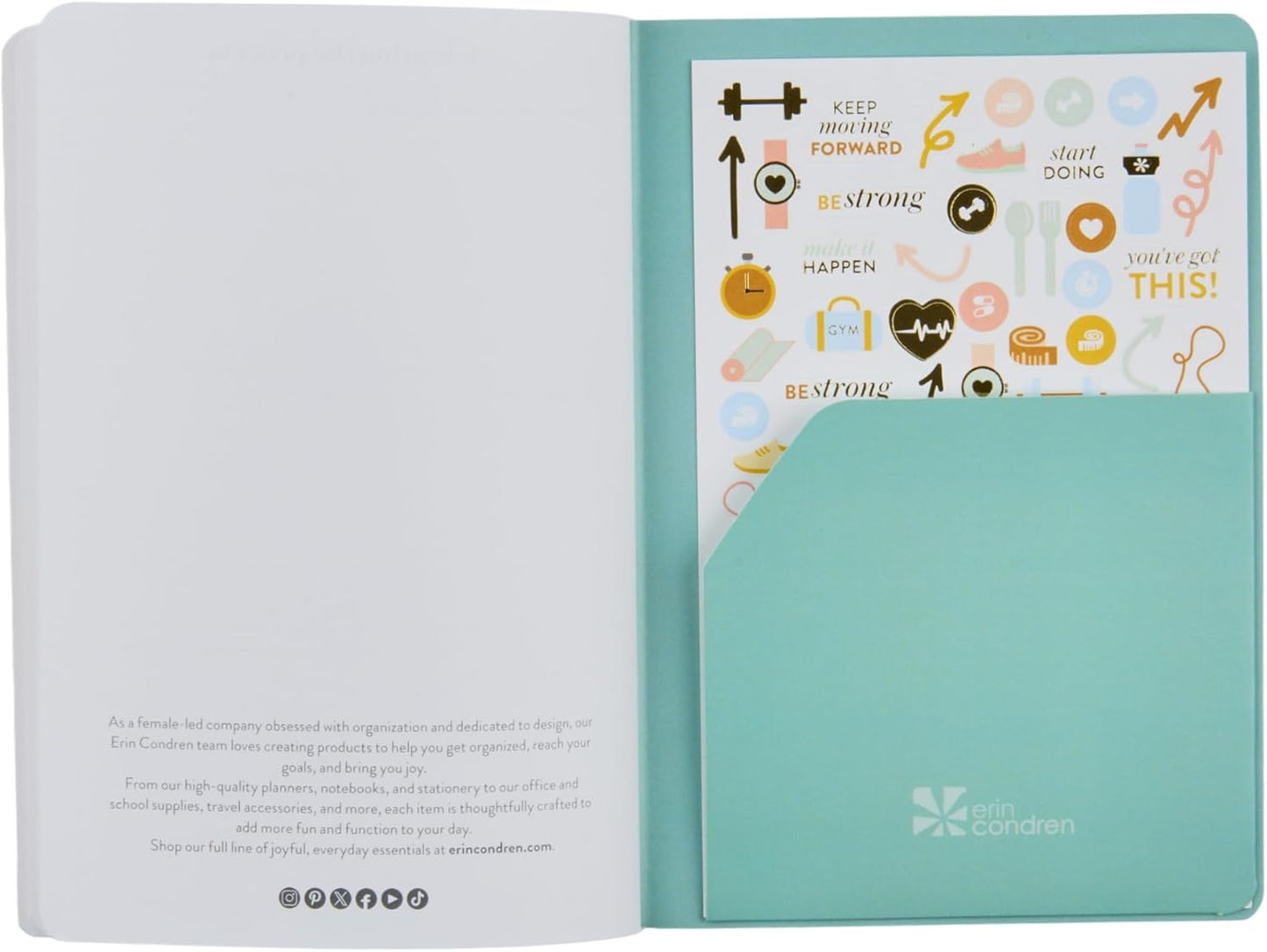 Wellness Log Petite Planner - Bold Florals