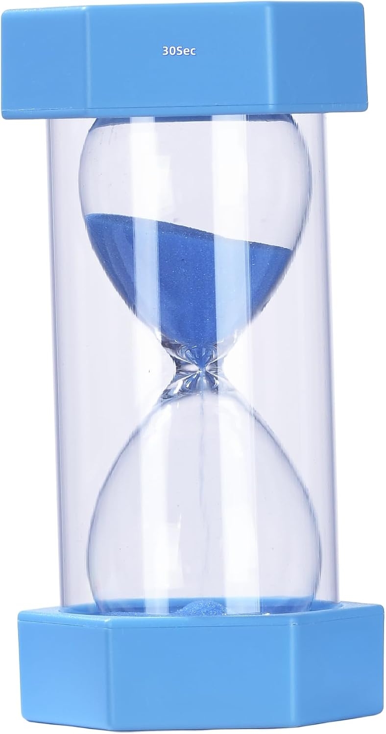 Colorful Sand Timers, Hourglass Sand Timers 5 Min Sandglass Timer with Protective Cover for Toothbrush Timer Games Classroom Home Office Cooking(Blue+5Min)