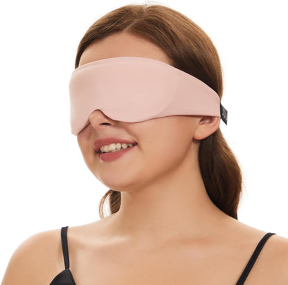 ALASKA BEAR Memory Foam Sleep Mask, Contoured Eye Cups for Women Men, Blue