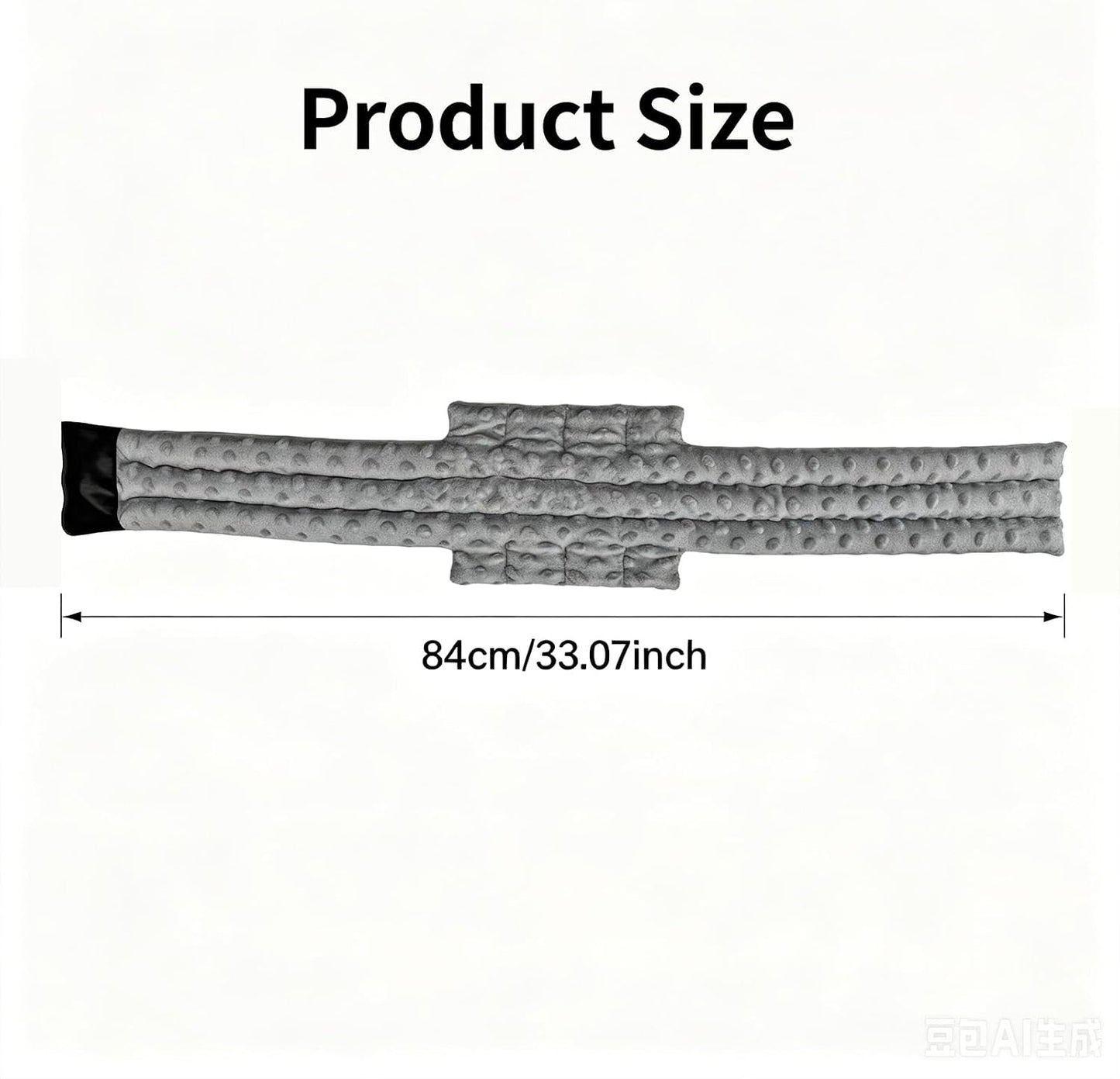 Microwavable Neck and Shoulder Heating Pad, Flaxseed Filled Hot and Cold Relief Wrap, Hook and Loop Adjustable Cervical Wrap for Neck Shoulder Back Comfort, Gray