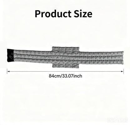 Microwavable Neck and Shoulder Heating Pad, Flaxseed Filled Hot and Cold Relief Wrap, Hook and Loop Adjustable Cervical Wrap for Neck Shoulder Back Comfort, Gray