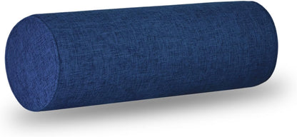 Tinbolunce Neck Roll Pillowcases with Zipper - Full Moon Bolster/Round Cylinder Pillow Case Cover for Bedroom, Living Room, Sofa - Solid Color Cervical Throw Pillow Covers
