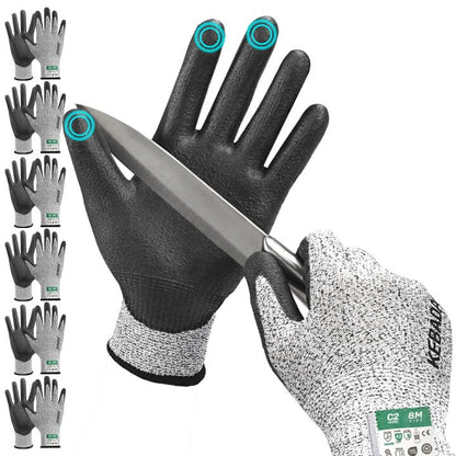 C4 Cut Resistant Gloves, ANSI A4, 100% Food Grade, 1 Pair, Medium | Food grade cutting gloves, glass-free & steel-free, breathable, washable. Ideal for meat cutting, slicing and oyster shucking