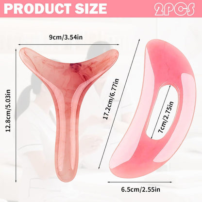 Gua Sha Massage Tool, Resin with Handle