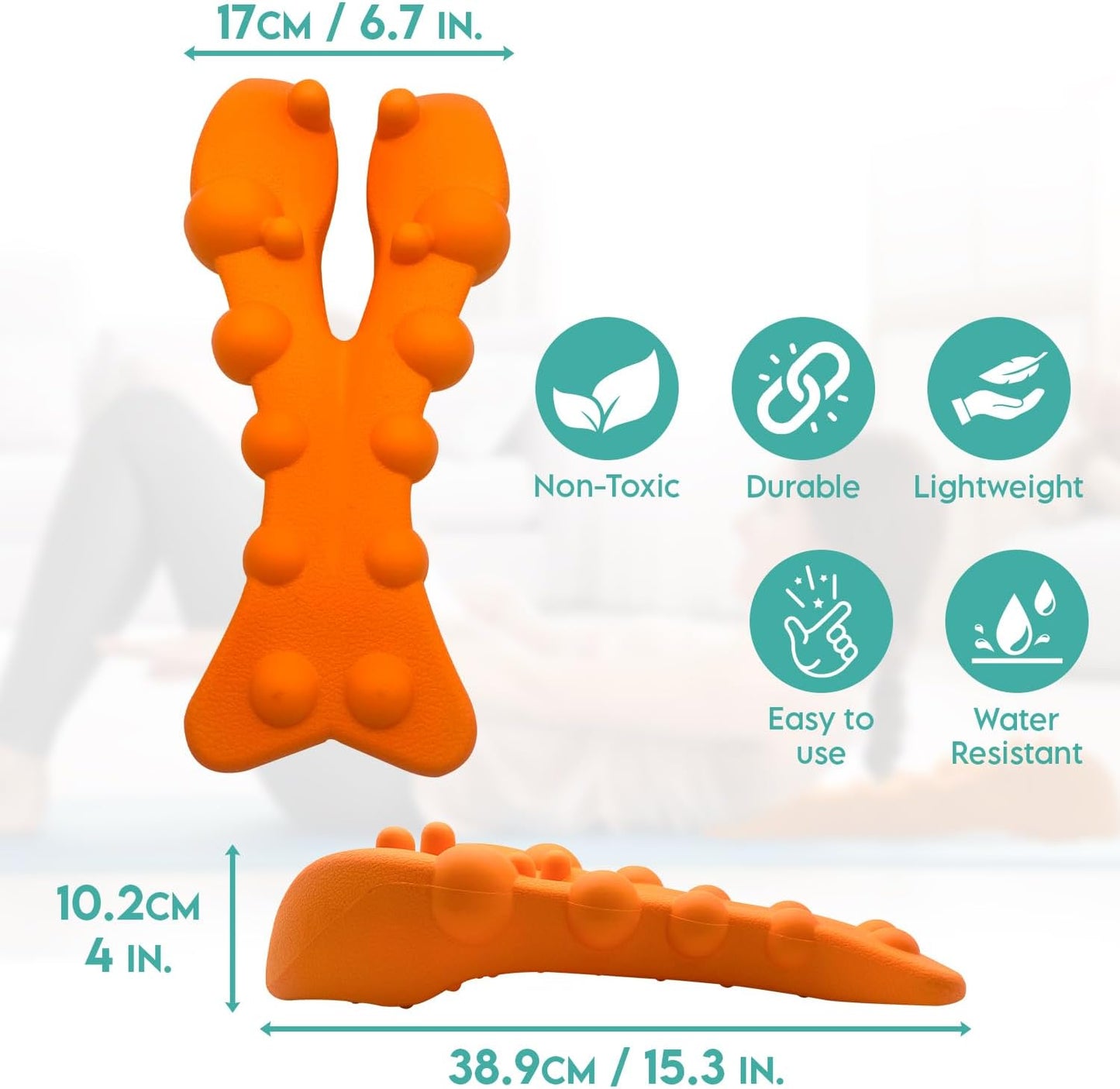 COZLOW - Trapezius Trigger Point Massager - Occipital Release Tool with 14 Massage Nubs - Muscle Knot Remover for Neck + Upper Back Pain Relief - Myofascial Release for Tension + Tight Knots in Spine