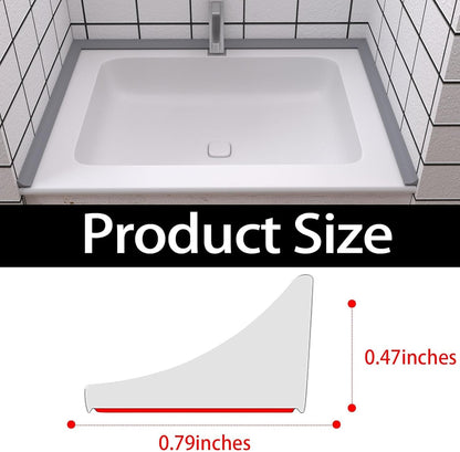 Raycity Silicone Shower Threshold Water Dam Barrier, 39 Inch, Clear | Self-Adhesive Glass Shower Door Bootom Seal Strip, Shower Water Guard Blocker for Walk in Bathroom, Kitchen