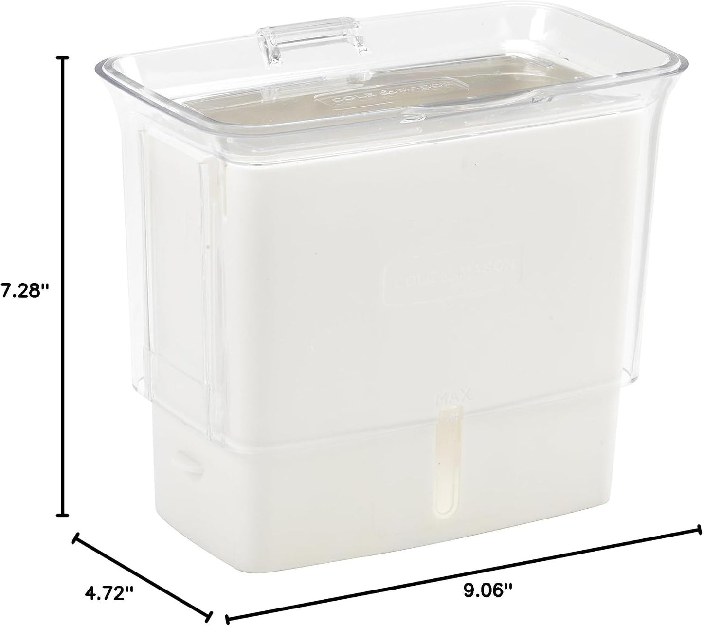 Cole & Mason Fresh Herb Keeper - Acrylic Storage Container for Refrigerator - Storage for Herbs & Vegetables for Fridge - Fresh Herb Keeper