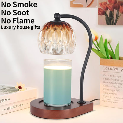 Dimmable Candle Warmer Lamp with Timer Adjustable Height for Scented Jar Candles Electric Candle Wax Melt Warmer for Home Decor Christmas Birthday Gifts for Women Mom(Hummingbird)