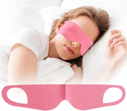 FRESHME Zero Pressure Sleep Mask - Lightweight Breathable Blockout Eye Mask for Sleeping with Ear Hanging Elastic Strap for All Sleep Positions Men Women Soft and Comfortable Black Eye Blinder Travel