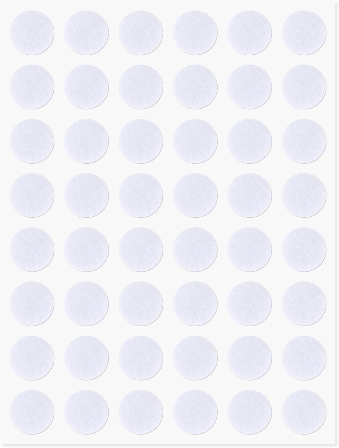 48 Pcs Felt Pads for Cabinet Door, 1/2in White Round Quite Cabinet Pads Bumpers Self Adhesive Felt Furniture Pad for Kitchen Furniture Floor Drawers Table Chair Leg Protector