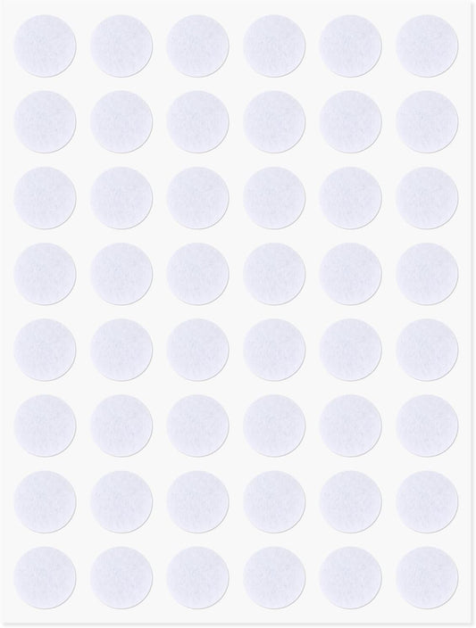 48 Pcs Felt Pads for Cabinet Door, 1/2in White Round Quite Cabinet Pads Bumpers Self Adhesive Felt Furniture Pad for Kitchen Furniture Floor Drawers Table Chair Leg Protector