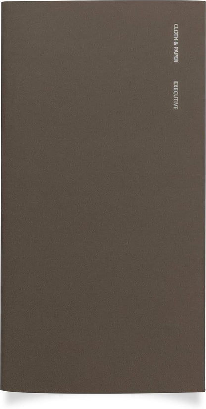 Cloth & Paper Travel Notebook | Daily Wellness Planner – Smoked Salt | Pocket Plus Wellness Planner 3.2" x 6" | Habit Tracker & Self Care Journal for Goals, Gratitude & Reflection – Soft Touch Cover