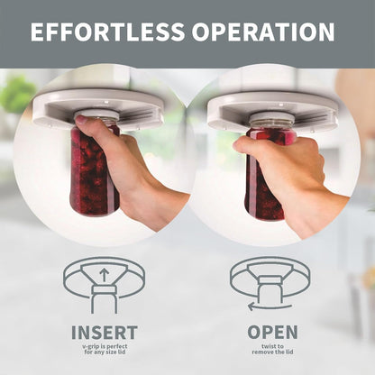 Under Cabinet Jar Opener, Multi-Function One-Handed Bottle and Jar Opener, Under Counter Jar Opener Mounted for Seniors, Water Bottle Openers for Home Kitchen