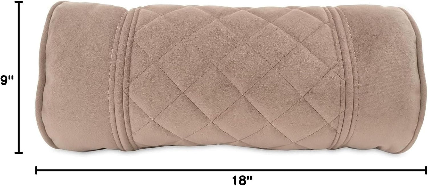 Octane Seating Pillow for Recliner Chairs | Diamond Stitching | Brown Italian Leather