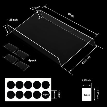 Acrylic Seasonings Spice Rack,Acrylic Spice Drawer Organizer,4 Tier,for Drawer/Countertop,Organize and Display Your Spices,and Seasonings(Jars not included)