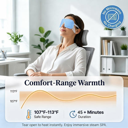 30 Pack Self-Heating Steam Eye Masks for Dry Eyes: Moist Heat Warm Compress