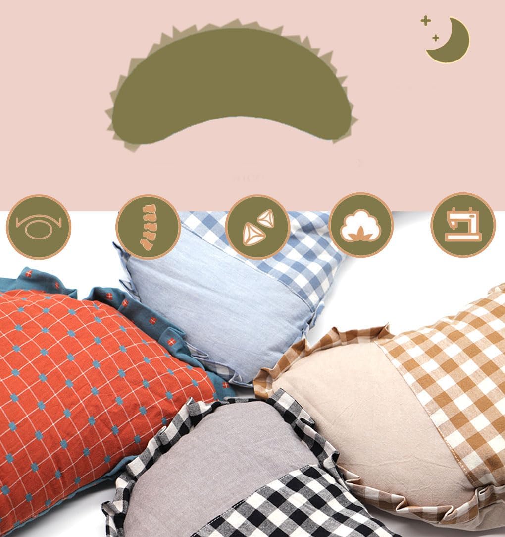 Buckwheat Cervical Neck Roll Pillow,17.7"x5.9" Firm Support Neck Bolster with Washable Cover, Adjustable Hard Cylinder Round Pillow with Buckwheat Hulls, for Office Lunch Breaks Sleeping,Pink