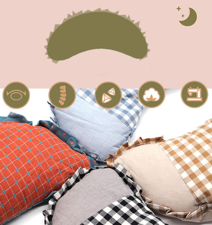 Buckwheat Cervical Neck Roll Pillow,17.7"x5.9" Firm Support Neck Bolster with Washable Cover, Adjustable Hard Cylinder Round Pillow with Buckwheat Hulls, for Office Lunch Breaks Sleeping,Pink