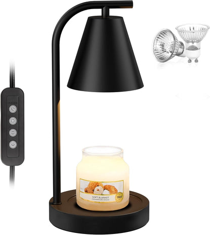Brown Candle Warmer Lamp with Timer-Electric Candle Light for Bedroom Decor, Aromatherapy at Home | Gifts for Men | Home Gift Ideas