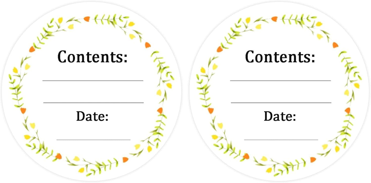 Dissolvable Canning Labels for Mason Jars,1.5 Inch Dissolvable Food Stickers Removable Freezer Food Date Labels for Food Containers(Pack-200)