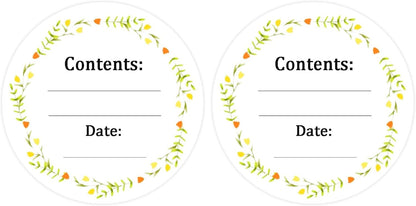 Dissolvable Canning Labels for Mason Jars,1.5 Inch Dissolvable Food Stickers Removable Freezer Food Date Labels for Food Containers(Pack-200)
