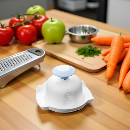Blue Food Safety Holder for Mandolin or Grater, Finger Anti-Cut Protectors for Vegetable Graters and Peelers, Food Slicer Cutter Finger Guard, Mandolines