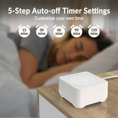 White Noise Sound Machine, Noise Machine for 20 Soothing Sounds, 2 Customizable Shortcut Buttons, Timer, Memory Function, USB-A Cable Included (Battery&Adapter NOT Included)for Baby, Kids&Adult(Black)