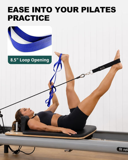 Trideer Non-Elastic Stretching Strap with Loops for Physical Therapy & Rehab, Knee Hip Leg ROM Post-Surgery, Yoga Strap for Stretching, Leg Lifter Strap Mobility Aid, Hamstring Calf Back