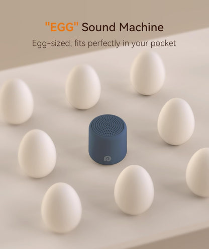 Dreamegg Portable White Noise Machine, 1000mAh Battery, Travel Sleep, Cream | Egg-Sized, 16 Sounds, USB-C, Timer, Baby & Adults, Office Privacy, Gift Use