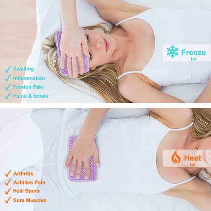 Gel Ice Packs for Injuries Reusable 2 Packs Hot Cold Gel Wrap with Strap
