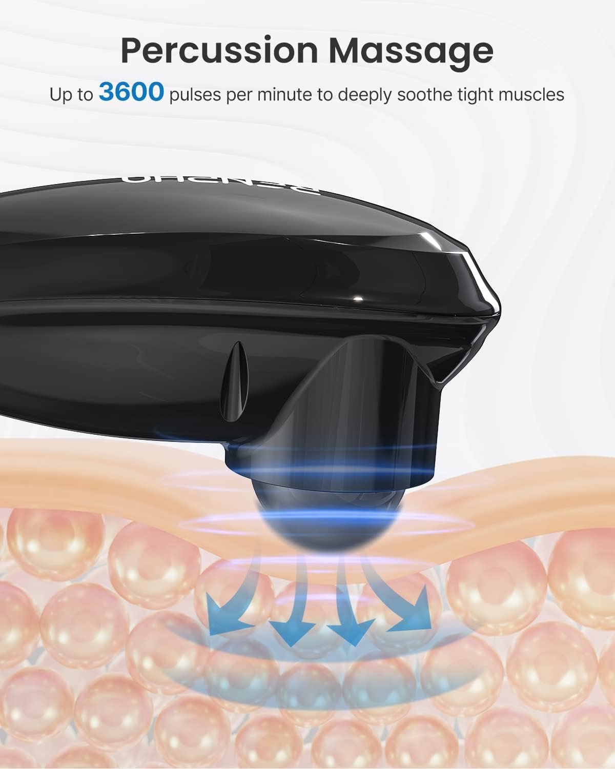 RENPHO Cordless Handheld Massager, 5 Adjustable Speeds and Massage Modes | Rechargeable Electric Neck Massage Tool for Muscle Tension, For Shoulder, Back & Leg, Home, Office, Travel Use, Gift Idea