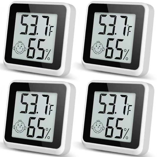 Indoor Humidity Meter Hygrometer 4Pack, Room Thermometer for Accurate Room Temperature Monitor, Digital Hygrometer with Indoor Thermometer for Home, Baby Nursery, and Humidity Sensor Enhanced Comfort