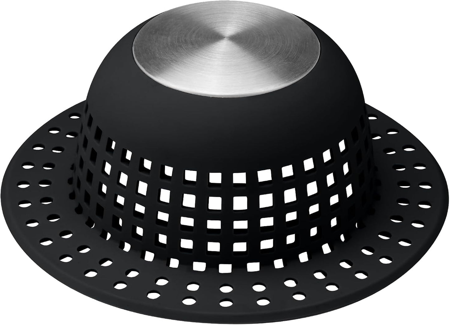Aluvor Shower Drain Hair Catcher Bathtub Drain Cover Sink Drain Protector | Bathroom Sink & Bathtub Drain Strainer for Pop-Up & Regular Drains, Silver Grey