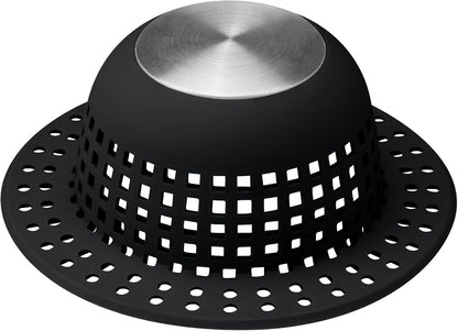 Aluvor Shower Drain Hair Catcher Bathtub Drain Cover Sink Drain Protector | Bathroom Sink & Bathtub Drain Strainer for Pop-Up & Regular Drains, Silver Grey
