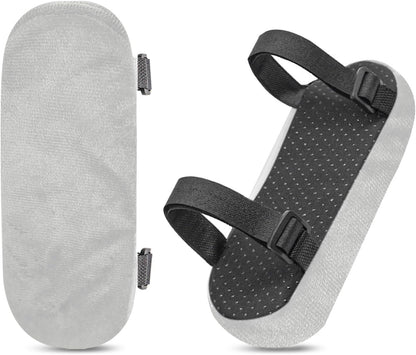 Set of 2 Soft Memory Foam Office Chair Arm Covers, Wheelchair Armrest Pads for Elbow & Forearm Pressure Relief, Chair Arm Rest Pads Cushions for for Office Desk Gaming Chair, Grey