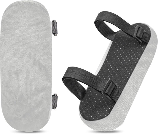 Set of 2 Soft Memory Foam Office Chair Arm Covers, Wheelchair Armrest Pads for Elbow & Forearm Pressure Relief, Chair Arm Rest Pads Cushions for for Office Desk Gaming Chair, Grey