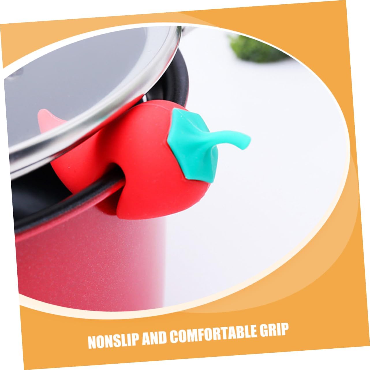 Cabilock 4pcs Silicone Spill Stopper Pot Lid Riser Clips Heat Resistant Lid Lifter for Cooking Pots Anti-Overflow Kitchen Gadget Suitable for Soup Chili and Steaming